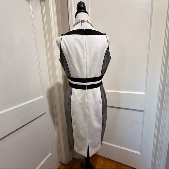 White House Black Market Black and White Colorblock Dress - Picture 11 of 16